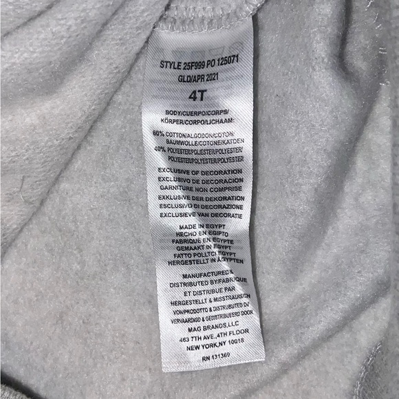 Fila Toddler Boy’s Athletic Sweatshirt Hoodie Size 4T - Picture 4 of 4